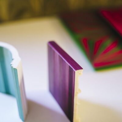 Duropolymer with Straw Marquetry